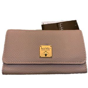 NWT Nicole Miller Pink Tri-Fold Wallet